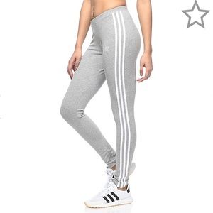 Adidas Original 3 striped gray leggings
